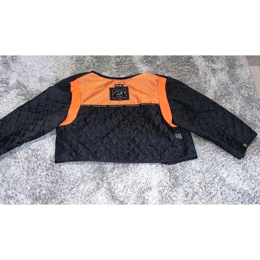 Milwaukee Leather Long Sleeve Zip Black orange Mens 3XL Zip-Out Liner ONLY - Picture 2 of 9